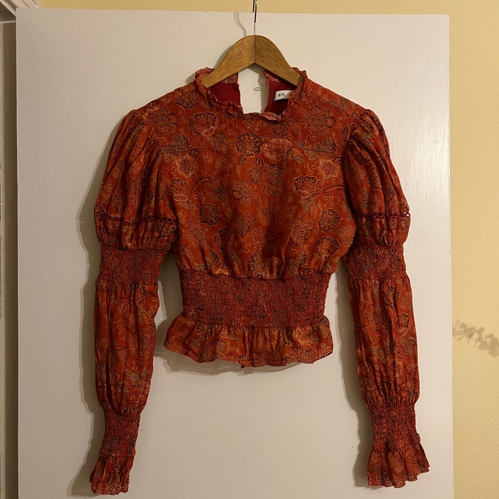 SIR Red Floral Blouse Top